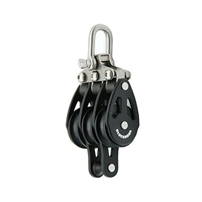 BLUESHARK 28mm Fixed Triple Aluminum Becket Sailing Block Choose Quantity (2-Pack) 2105