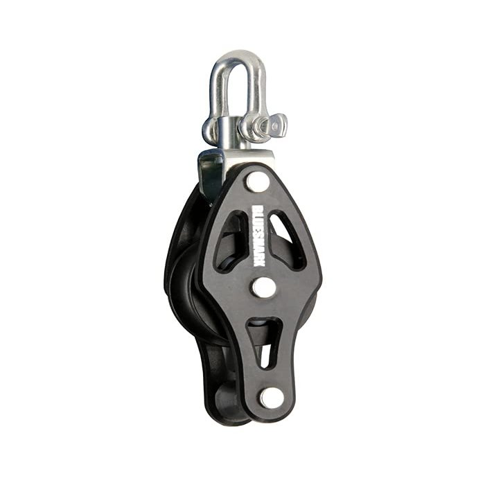 BLUESHARK 28mm Single Swivel Becket Aluminum Sailing Block Choose Quantity (2-Pack) 2103-A