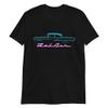 1955 Chevy Bel Air Antique Classic Car Miami Beach Art Deco Theme Custom T-Shirt Black view 1