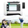 Golf Rangefinder, Voice Broadcast 656 Yards 6.5X Magnification Golf Range Finder LCD Rechargeable Distance Finder with Tripod for Golf Tournament, Outdoor Sports (White) view 3
