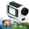 Golf Rangefinder, Voice Broadcast 656 Yards 6.5X Magnification Golf Range Finder LCD Rechargeable Distance Finder with Tripod for Golf Tournament, Outdoor Sports (White) view 4