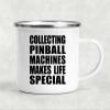 Designsify Gifts, Collecting Pinball Machines Makes Life Special, 12oz Camping Mug Stainless Steel Enamel Tea-Cup with Handle - for Birthday Anniversary Christmas Mothers Day Fathers Day Party view 3