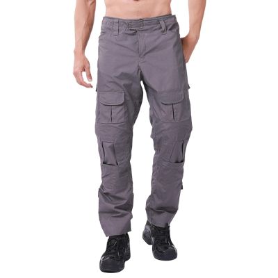 FUMOOD Mens Casual Military Cargo Tactical Pants Relaxed Fit Ripstop Lightweight Cotton Stretch Combat Outdoor Hiking Pants Grey