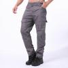 FUMOOD Mens Casual Military Cargo Tactical Pants Relaxed Fit Ripstop Lightweight Cotton Stretch Combat Outdoor Hiking Pants Grey view 3