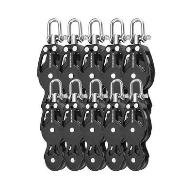 Blue Shark 2253-38 mm Single Fiddle Swivel Aluminum Sailing Block - Max Line: 3/8 (10 mm), Safe Working Load (SWL): 900 lbs, Breaking Load: 2200 lbs (10-Pack)