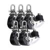 Blue Shark 2261-38 mm Fixed Triple Adjustable Cam Aluminum Sailing Block - Max Line: 1/4 (6 mm), Safe Working Load (SWL): 1700 lbs, Breaking Load: 3700 lbs (5-Pack) view 1