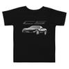 C5 Car Art Graphic Tee 5th Gen Vette car Club Custom Toddler Short Sleeve Tee Black view 1