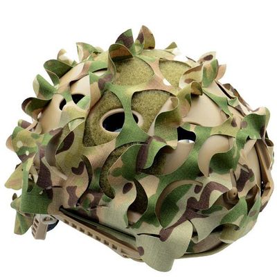 Breathable Mesh Camo Tactical Helmet Cover Outdoor Airsoft Paintball Tactical Military Gear Combat Fast Helmet Cover in Size M/L (Net camo)