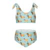 Aflyko Girls' Swimwear Dachshund Hot Dog Fun Blue 2-Piece Bikini Set Summer Swimsuit Holiday Bathing Suit Hawaii Beachwear Water Sport Tankini Set 7-8T view 1