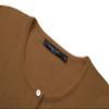 Urban CoCo Women's Long Sleeve Button Up Cropped Cardigan Sweaters for Women Crew Neck Short Bolero Shrug for Dresses Brown view 4