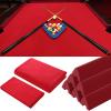 Mixweer Billiard Cloth for 8 ft Pool Table Pre Cut Felt with 6 Cloth Strips and 6 Pool Table Rubber Bumpers for Bars, Clubs, Hotels Replacement(Red) view 1