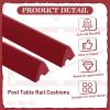 Mixweer Billiard Cloth for 8 ft Pool Table Pre Cut Felt with 6 Cloth Strips and 6 Pool Table Rubber Bumpers for Bars, Clubs, Hotels Replacement(Red) view 4