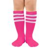 American Trends Toddler Soccer Baseball Socks Kids Knee High Athletic Socks Girls Tube Socks 1 Pack Peach Pink White 3-6 Years view 1
