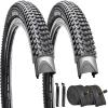 SIMEIQI 2 Pack 26"x1.95" Inch 60TPI Bike Tires with or Without Inner Tubes and Levers for Mountain Replacement City Road Trails Bicycle Tires (26X1.95-2 Tires 2 Tubes 2 Levers) view 1