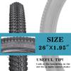 SIMEIQI 2 Pack 26"x1.95" Inch 60TPI Bike Tires with or Without Inner Tubes and Levers for Mountain Replacement City Road Trails Bicycle Tires (26X1.95-2 Tires 2 Tubes 2 Levers) view 3