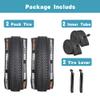 SIMEIQI 2 Pack 26"x1.95" Inch 60TPI Bike Tires with or Without Inner Tubes and Levers for Mountain Replacement City Road Trails Bicycle Tires (26X1.95-2 Tires 2 Tubes 2 Levers) view 4