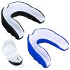 2 Pack Sports Mouth Guard for Kids and Youth - Mouth Protection Athletic Mouthguard with Case (BPA Free) for Boxing Football Hockey Karate Rugby for Boys Girls Sports Supplies (Blue&Black) view 1