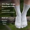 OrrinSports Toe Socks Liner Crew Socks for Men Women Cool-max Five Finger Sock 3 Pairs Running Sock view 2