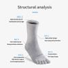 OrrinSports Toe Socks Liner Crew Socks for Men Women Cool-max Five Finger Sock 3 Pairs Running Sock view 3