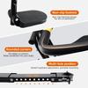 YouTeMei Child Bike Seat, Front Mount Bike Seat for Mountain Bike, Kid Bike Carrier with Handrail Seat Belt and Pedal,PVC Hard Seat view 4