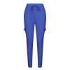 XUNRYAN Cargo Pants Women High Waisted Drawstring Sweatpants Lightweight Athletic Workout Pegged Joggers with Multi Pockets view 2