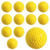 POPFRO Softballs Dimpled Softballs, 11-Inch Pitching Machine for Hand-Eye Coordination, Hitting and Fielding Practice 12 Pack(Yellow) view 1
