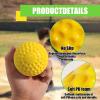 POPFRO Softballs Dimpled Softballs, 11-Inch Pitching Machine for Hand-Eye Coordination, Hitting and Fielding Practice 12 Pack(Yellow) view 2