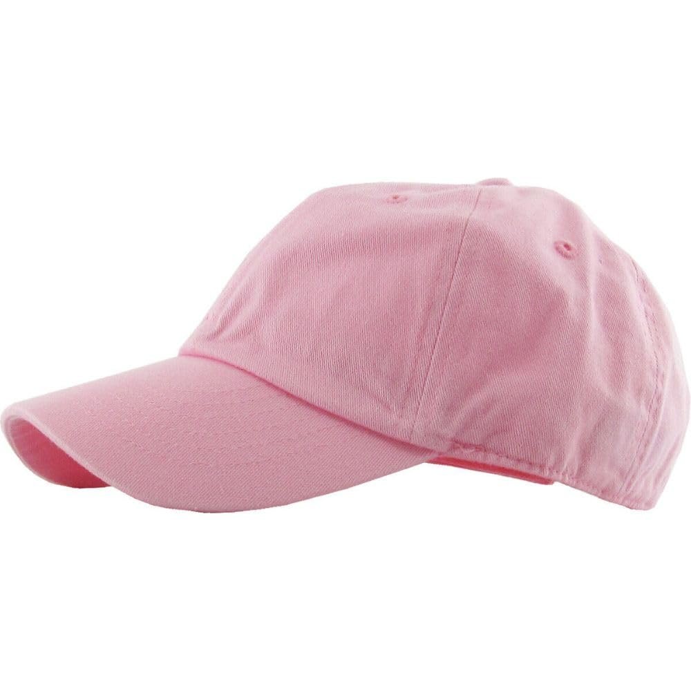 1 Pcs of Junior Youth Kid Size Cotton Dad Hat Adjustable Baseball Cap (Toddler (2-5 yrs)) (Pink)