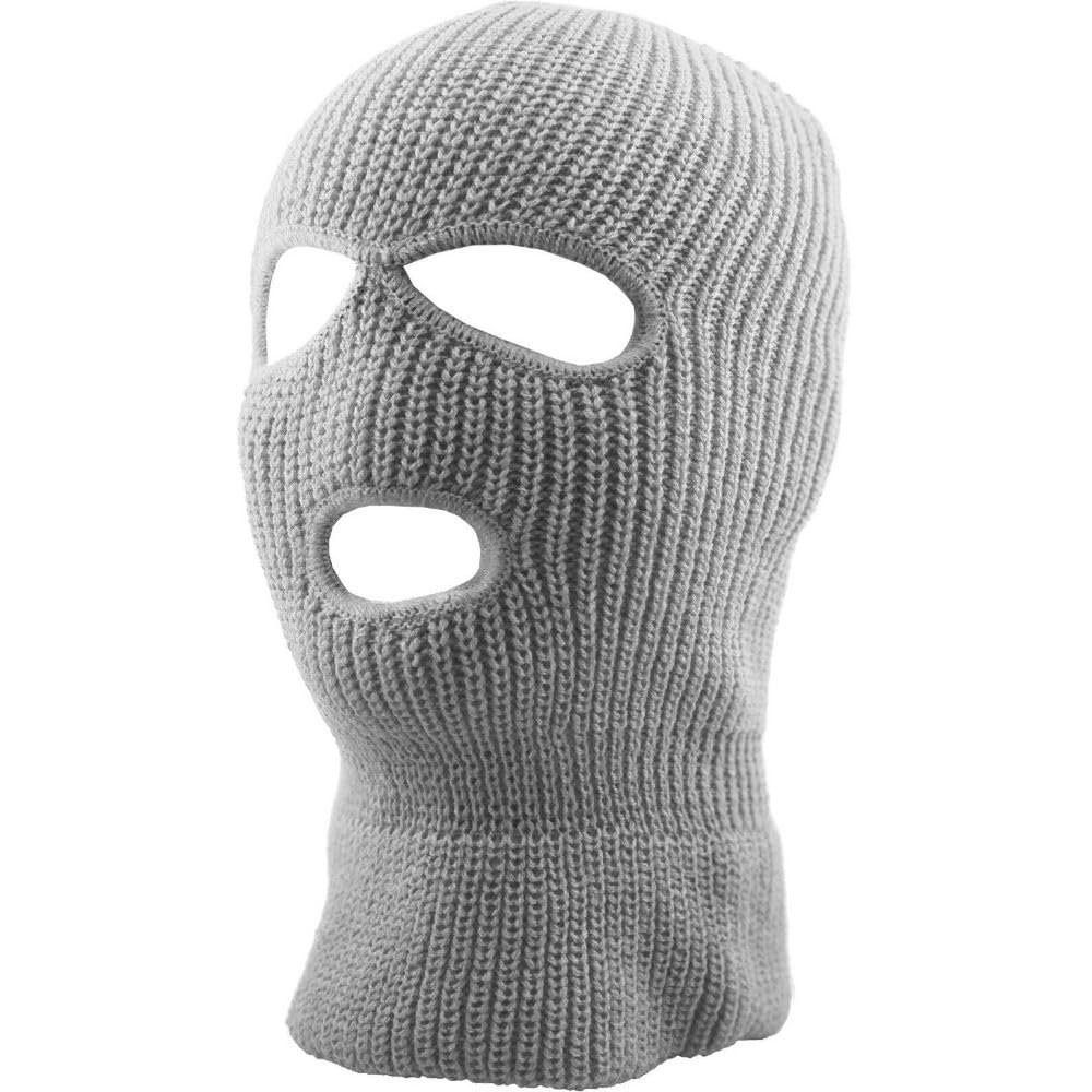 1 Pcs of 3 Hole Ski Mask Warm Balaclava Winter Ski Hat (Light Gray)