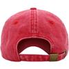 1 Pcs of Pigment Washed Cotton Cap Baseball Caps Hat Adjustable Style Plain Solid (Washed Red) view 3