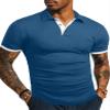 KUYIGO Slim Fit T Shirts for Men Short Sleeve Polo Shirt Casual Tactical Golf Tennis T-Shirts XX-LargeDeep Teal view 1