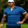 KUYIGO Slim Fit T Shirts for Men Short Sleeve Polo Shirt Casual Tactical Golf Tennis T-Shirts XX-LargeDeep Teal view 3