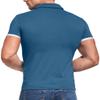 KUYIGO Slim Fit T Shirts for Men Short Sleeve Polo Shirt Casual Tactical Golf Tennis T-Shirts XX-LargeDeep Teal view 4