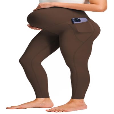 JOYSPELS Smooth Feeling Maternity Leggings Over The Belly with Pockets Workout Pregnancy Leggings