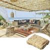 IRUGS Beige Camo Netting, Sunscreen Shade Cloth, Outdoor Camping Shade Net, Lightweight Military Hunting Blinds Shooting Shade Cover, Breathable Anti-UV, Size Customization (Size : 4x6m/13.1x19.6ft) view 1