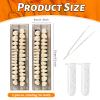 56 Pieces False Teeth, 2 Sets Whole Teeth Synthetic Polymer Denture Teeth, 23 Shade A2 Upper + Lower Dental Materials for Replacement, DIY, or Halloween view 2