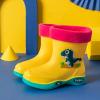 New Kids Girls Cartoon Children's Rain Boots Non Slip Children Water Shoes Classic Children Rainboots Non Infant Sandals (Yellow, 13 Little Child) view 3