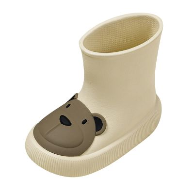 Classic Children Rainboots Rubber Children Water Shoes Rain Boots Kids Baby Cartoon Shoes Girls Dress Sandals (White, 12 Little Child)