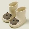 Classic Children Rainboots Rubber Children Water Shoes Rain Boots Kids Baby Cartoon Shoes Girls Dress Sandals (White, 12 Little Child) view 3