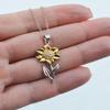 Special Wife Gifts, I Never Knew Love Until I met My Wife. and Also, Fancy Sunflower Pendant Necklace for Wife from Husband, Wedding Gifts, Bride Gifts, Gifts for Her, St, Th view 2