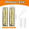 56 Pieces False Teeth, 2 Sets Whole Teeth Synthetic Polymer Denture Teeth, 23 Shade A3 Upper + Lower Dental Materials for Replacement, DIY, or Halloween view 2