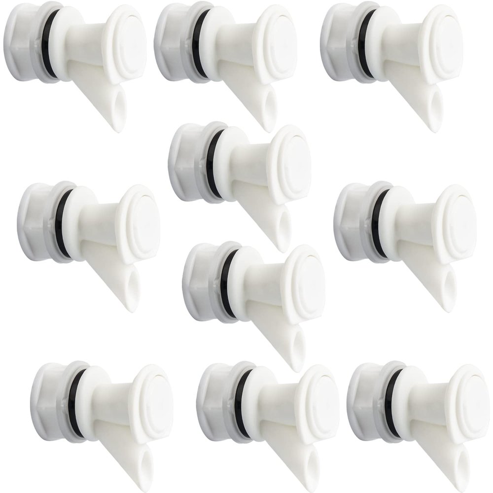 Push-Button Spigot Cooler Spigot Replacement, Compatible with Igloo 2-10 Gallon Water Coolers, Durable Beverage Jugs Spigot (10 Pack)