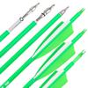 surwolf 31" Carbon Arrows Fluorescence Color Archery Hunting Arrows 500 600 Spine with Feather Fletched Target Practice Arrows for Archery Compound & Recurve & Long Bow 6/12pcs (12, Green, Spine 500) view 1