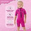 Goldfin Kids Wetsuit for Boys Girls, 3mm Shorty Wetsuits Neoprene Front Zip Wet Suits for Water Sports Surfing Swimming Snorkeling Diving Red Size 4 view 2