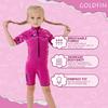 Goldfin Kids Wetsuit for Boys Girls, 3mm Shorty Wetsuits Neoprene Front Zip Wet Suits for Water Sports Surfing Swimming Snorkeling Diving Red Size 4 view 3