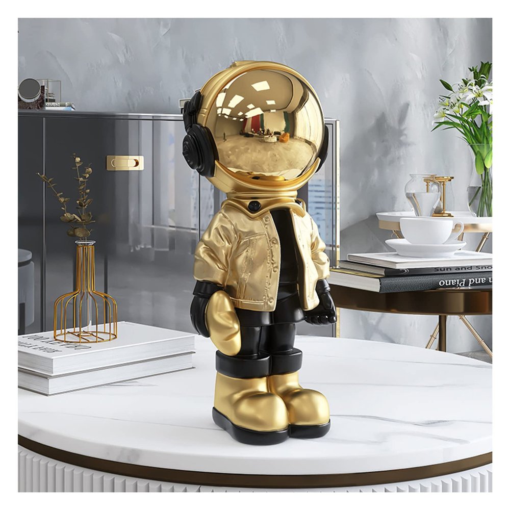 AOPPLSOT Astronaut Decorative Key Bowl with Tray, Key Holder and Jewelry Storage Box, Astronaut Sculpture, Home Decor for Spaceman Lovers,Astronaut 02