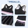 PROALLO Girls Bathing Suits Two Piece Vest Style Swimsuit with Boyshort Tankini Swimwear Black view 3