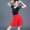 Girls Latin Dance Dress Skirt Ballroom Salsa Tango SkirtsDancing Costumes Rumba Party Competition Dancewear,Red,M view 3