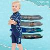 Goldfin Kids Wetsuit for Boys Girls, 3mm Shorty Wetsuits Neoprene Front Zip Wet Suits for Water Sports Surfing Swimming Snorkeling Diving Blue Size 8 view 3