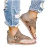 HINDOLA Gladiator Sandals for Women Summer Casual Beach Clip Toe Bohemian Fringe Sandal Open-Toe T-Strap Thong Sandals Roman Tassel Flat Sandals view 1